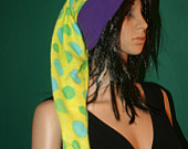 REDUCED 25% SLEEPING CAP Yellow Green Blue Purple Polka Dot Sleep Stocking Cap Hat