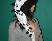 Super Long Doggy Kitty Paw Prints Winter Fleece Stocking Dragon Dinosaur Tail Hat