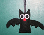 Cute Little Black Bat Felt Ornament Wall Hanging